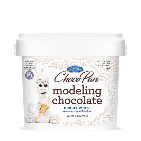 Chocolate para Modelar Satin Ice 2,3 kg Blanco Brillante