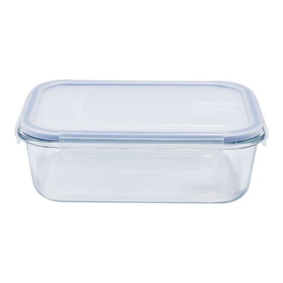 Contenedor 1500ML Vidrio Rectangular 1 Pieza Transparente, 1 Un