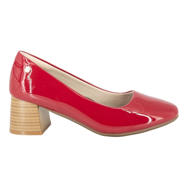 Zapato Tacón Bloque Suzi Rojo Alquimia