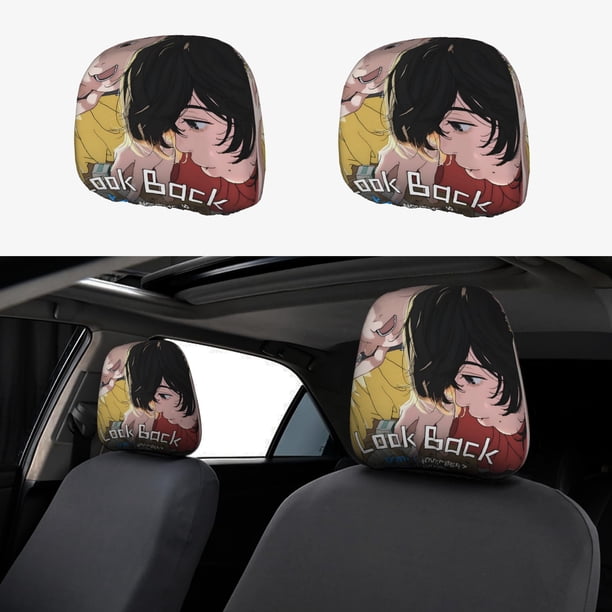 Mira Hacia Atrás Funda Protectora Universal para Reposacabezas de Coche, Funda Elástica para Reposacabezas de Asiento de Auto, Funda de Tela Antipolvo, Accesorios de Interior 2 Piezas