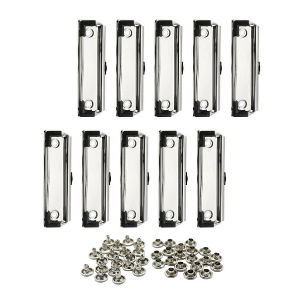 10 Piezas Abrazaderas para Portapapeles Clips para Portapapeles de Oficina de Perfil Bajo Suministros de Oficina con Pies de Goma Hardware Clips para