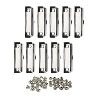 Magideal - 10 Piezas Abrazaderas Para Portapapeles Clips Para Portapapeles De Oficina De Perfil Bajo Suministros De Oficina Con Pies De Goma Hardware Clips Para