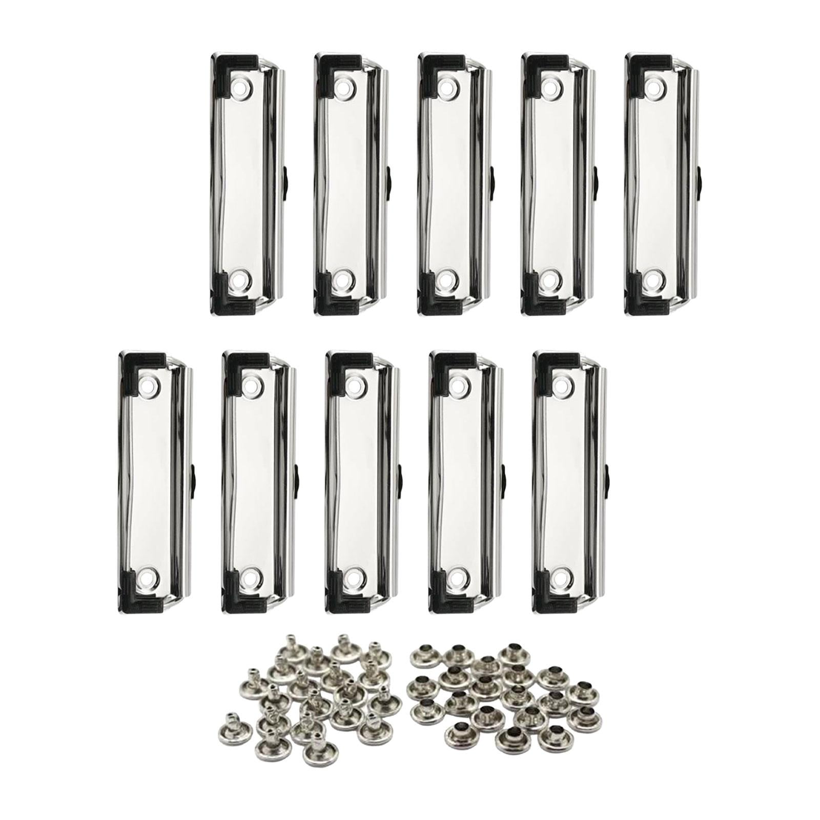 Magideal - 10 Piezas Abrazaderas Para Portapapeles Clips Para Portapapeles De Oficina De Perfil Bajo Suministros De Oficina Con Pies De Goma Hardware Clips Para