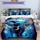 thumbnail image 1 of Mystical Elephant Quilt Set - Soft and Comfortable Bedroom Guest Room and Dorm Decor Bedding Set 1 Quilt Cover + 2 Pillowcases.H063 Guest Room Essentials Mysti, 1 of 1