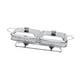 thumbnail image 3 of Chafing Dish Compacto Resistente Con Tapas Servidor De Buffet Para Cenas Hotel Picnic Plata, 3 of 5