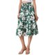 thumbnail image 4 of INSPIRE CHIC Falda Midi Floral para Mujer de Verano con Cintura Elástica, Elegante y Casual, Línea A, Estilo Bohemio, Talla M, Verde, 4 of 6