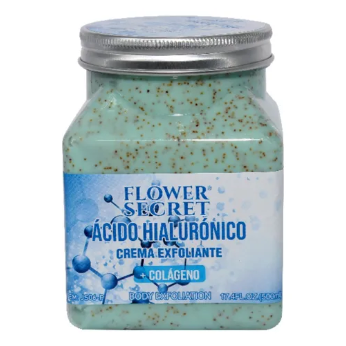 Flower Secret - Crema Exfoliante Corporal Aroma Acido Hialuronico + Colageno500 Grs