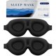 thumbnail image 1 of Máscara para dormir SmartRest S2 negra, paquete de 2, 100% opaca para mujeres y hombres, 1 of 7