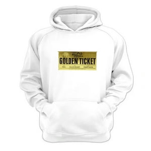 Genérico - Polerón Canguro Golden Ticket Blanco Talla Xs Unisex