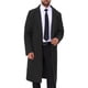 thumbnail image 1 of INSPIRE CHIC Abrigo de Invierno para Hombre con Solapa de Muesca de Pecho Simple Abrigos de Trinchera de Negocios XL Negro- Nuevo, 1 of 6