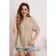 thumbnail image 3 of Blusa Mujer Tendencia Lino Algodón Premium Liviana Botones Textura 053, 3 of 3
