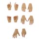 thumbnail image 1 of Modelos De Mano De Mujer A Escala 1: 6 De 10 Piezas Para Figura Femenina De 12 Pulgadas Piel Marrón, 1 of 3