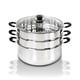 thumbnail image 1 of Vaporizador Concord de acero inoxidable de 30 cm, 3 niveles, con tapa de vidrio, 1 of 9