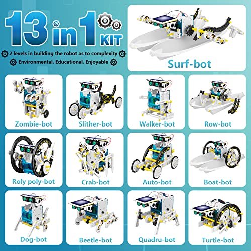 Dioju 13-en-1 Robot Solar Juguetes Para Niños 8 9 10 11 12 Años De Edad, Diy Stem Educatio