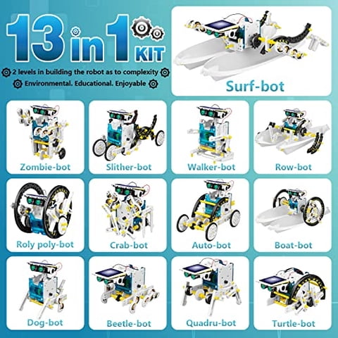 Dioju 13-En-1 Robot Solar Juguetes Para Niños 8 9 10 11 12 Años De Edad, Diy Stem Educatio