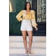 thumbnail image 1 of Woven Print Top Fashion Romper Mostaza/Blanco L, 1 of 5