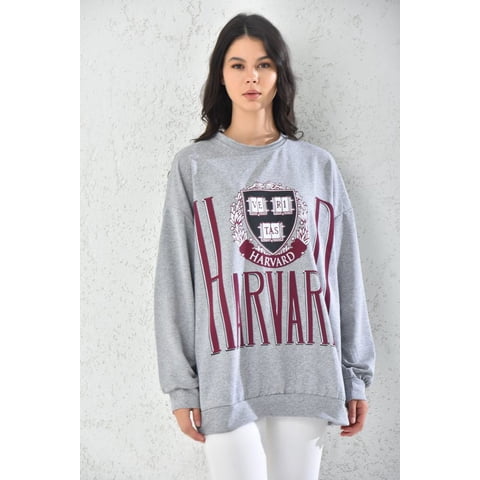 Home Fashion - Poleron Oversize Manga Larga Mujer Gris Talla Unica