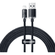 thumbnail image 1 of Cable para iphone 2 mts usb-a a tipo lightning carga Negro, 1 of 3