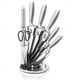 thumbnail image 3 of Juego de cuchillos con base 7 piezas acero inoxidable moderno, 3 of 6