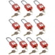 thumbnail image 2 of Candado de seguridad QWORK rojo con etiqueta de bloqueo con 10 candados y 20 llaves, 2 of 8
