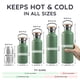 thumbnail image 5 of Botella De Agua Aislada 950 Ml Acero Inoxidable Verde, 5 of 8
