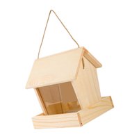 Magideal - Dispensador De Alimentos Para Pájaros Silvestres, Comedero De Madera Para Pájaros, Estación De Alimentación, Accesorios Para Mascotas, Fácil De Limpia