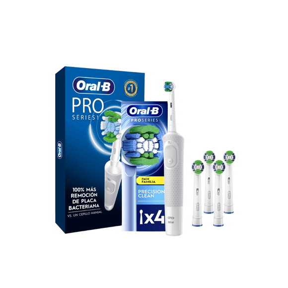 Pack Cepillo Eléctrico Oral-B Pro Series 1 + 4 Cabezales Precision Clean