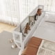 thumbnail image 3 of Queen Size Loft Bed with Ladder, Metal Queen Loft Bed with Storage Shelves, High Loft Bed for Kids Teens, White(Expect Arrival Date 2025/12/3 Old SKU W2580P351278), 3 of 3
