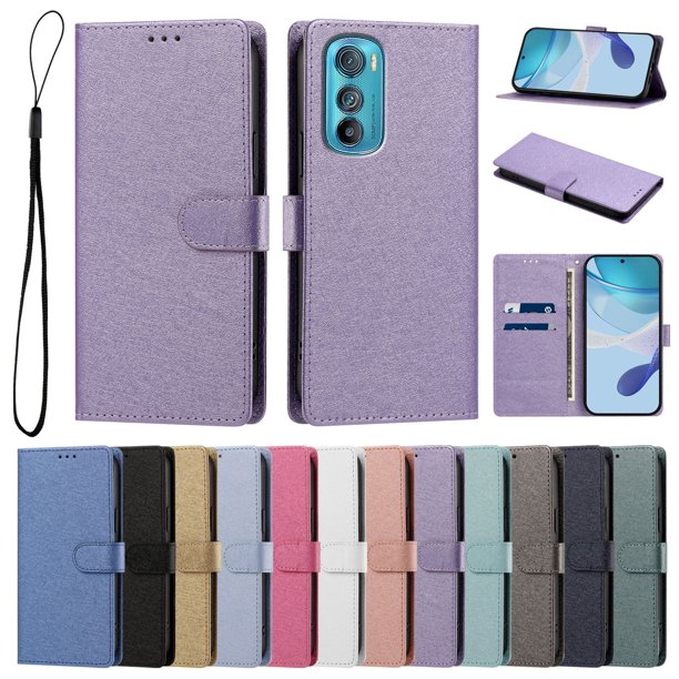 Cartera para Motorola Edge 30 con Bolsillo de Tarjetas, Lila