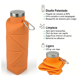 thumbnail image 4 of Botella Silicona Libre BPA Plegable Portatil Naranja, 4 of 5