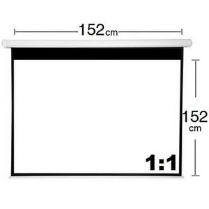 Evotech - Telon Mural 152X152Cm Cm Borde Negro Mecanismo Retractil