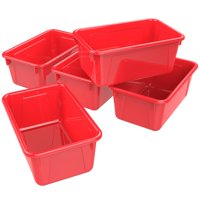 Cubby Bins Storex, Paquete Pequeño De 5 Unidades, Color Rojo, 31 X 20 X 13 Cm