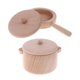 thumbnail image 3 of 2 Piezas De Madera Maciza De Haya Vajilla Para Ni?os Juego De Imaginación Juego Cocina Juguete Pan, 3 of 5