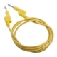 thumbnail image 1 of Cable De Prueba De Conector Banana De Silicona, 1 M, 4 Mm, Para Multímetro, Pinza De Cocodrilo, Color Amarillo Claro, 1 of 5