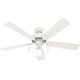 thumbnail image 1 of Ventilador de techo Hunter Swanson de 52" con LED, 5 aspas, blanco, 1 of 1