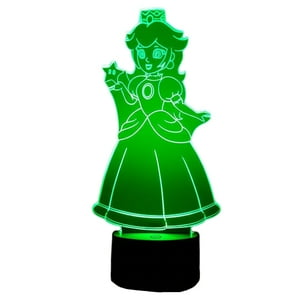 Lelumania - Lampara Ilusion 3D Peach De 7 Colores, Base Touch