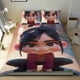 thumbnail image 1 of Vanellope Conjunto de sábanas temático, trío de piezas, cómodo y amigable con la piel, diseño único, regalo de decoración para el hogar para familiares, amigos y fans,135cm *200cm, 1 of 6