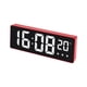 thumbnail image 4 of Reloj Despertador Digital Pantalla de Temperatura de Gran Número Brillo Ajustable Luz Nocturna Pantalla LED para Viajes en Casa Dormitorio Interior Es rojo, 4 of 5