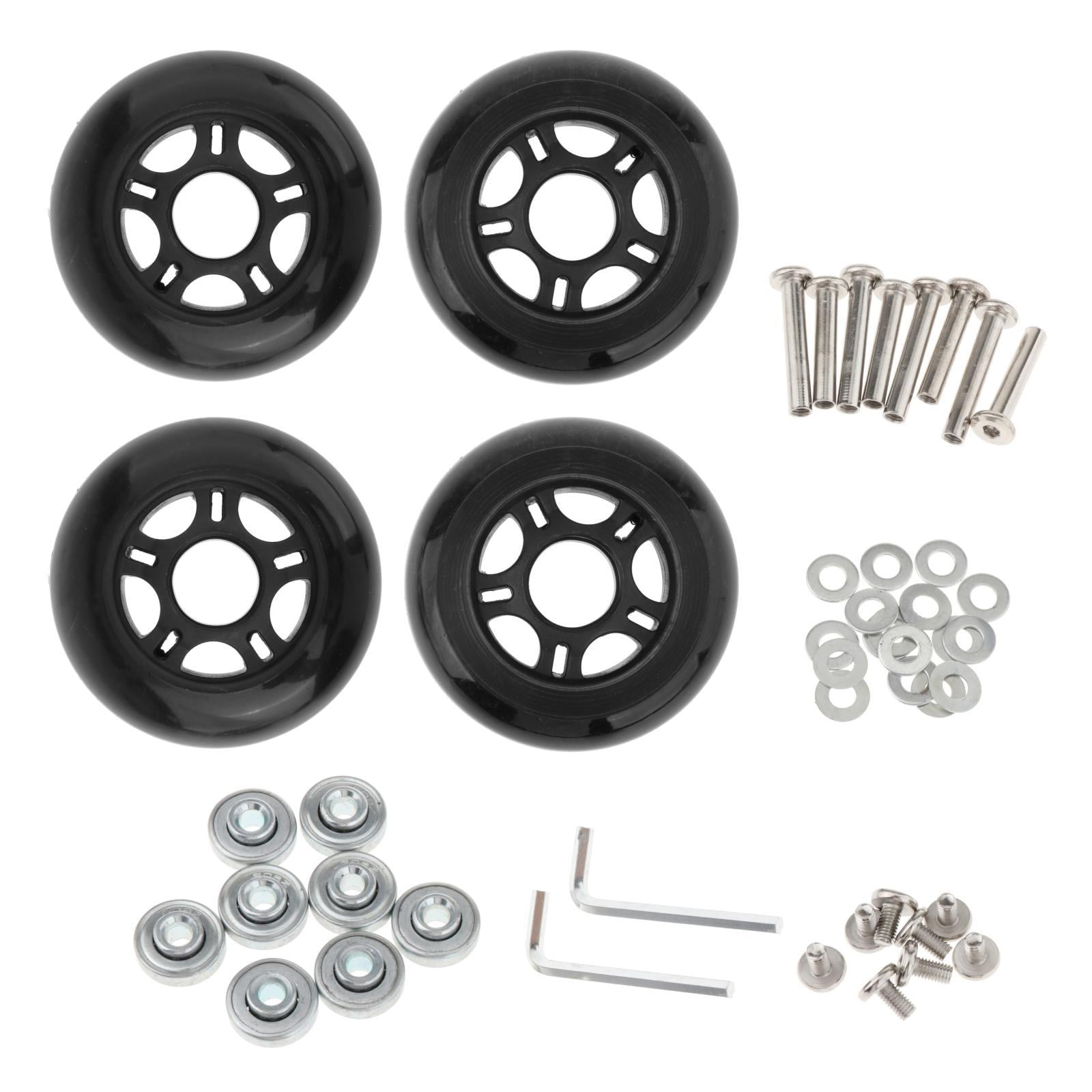 Magideal - Ruedas De Maleta De Reemplazo De 4x Ruedas Pu Metal Ruedas De Reparación Conjunto De Reparación De Fácil Instalación, Axiles Mude Luggage Made Rheels 80x23mm