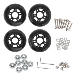 Magideal - Ruedas De Maleta De Reemplazo De 4X Ruedas Pu Metal Ruedas De Reparación Conjunto De Reparación De Fácil Instalación, Axiles Mude Luggage Made Rheels 80X23Mm