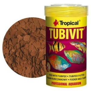 Tropical Tubivit 100Ml Escamas Con Blood Worms Para Peces Tropicales