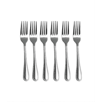 Genérico - Set 6 Tenedores Tenedor De Mesa 18.5Cm Acero Inoxidable Color Plateado