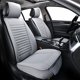 thumbnail image 1 of Fundas de asiento para coche Sunny Color, juego de 2, cuero PU gris, 1 of 6