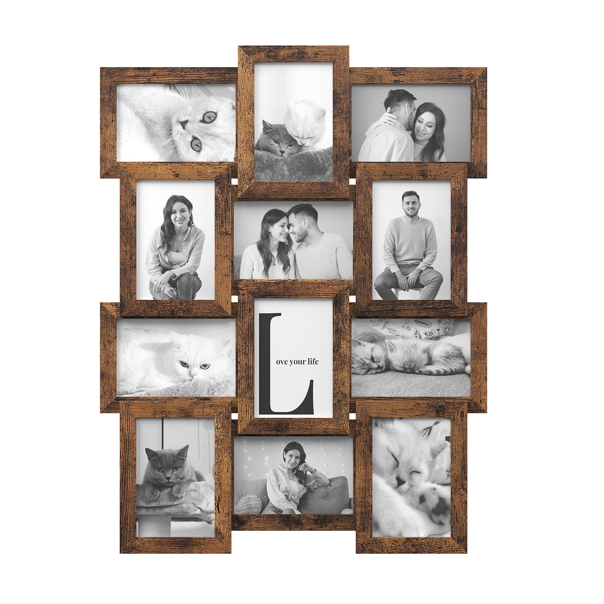Marco De Fotos Tipo Collage Songmics De 4 X 6 Pulgadas Para Decoración De Pared, Juego De 12