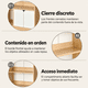 thumbnail image 3 of Librero Moderno Con puertas Y 4 Niveles Ajustable Multifuncional Para Living Y Oficina 60x30x120cm, 3 of 7
