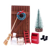 Magideal - Juego De Puerta De Hadas 9X1:12, Muebles Para Casa De Muñecas, Microadorno Para Paisajismo, Accesorios Para Casa De Muñecas En Miniatura Para Diseño