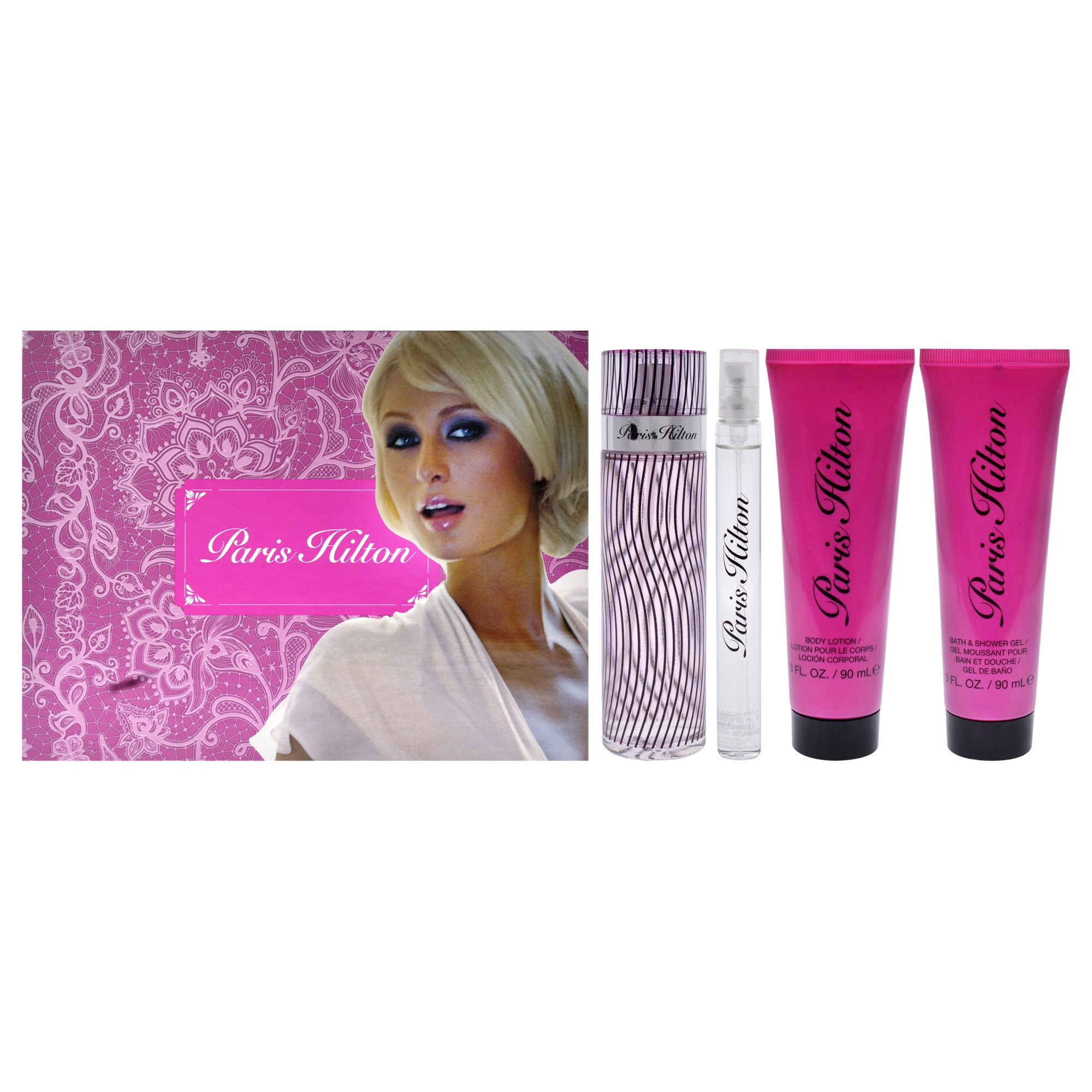 Set De Regalo Perfume Paris Hilton Paris Hilton Edp 100ml + Edp 10ml + Loción Corporal 85ml + Gel De Baño 85ml