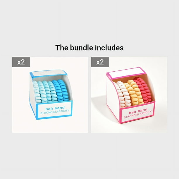 6-Pack of High Elasticity Hair Rings for Women - Solid Color Hair Ties for Everyday Headwear