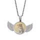 thumbnail image 3 of de imagen ángel de cobre Colgante Adornos personalizados Colgante de cadena de fotografía para baile de graduación Cóctel Boda AAA , Plata, 3 of 5