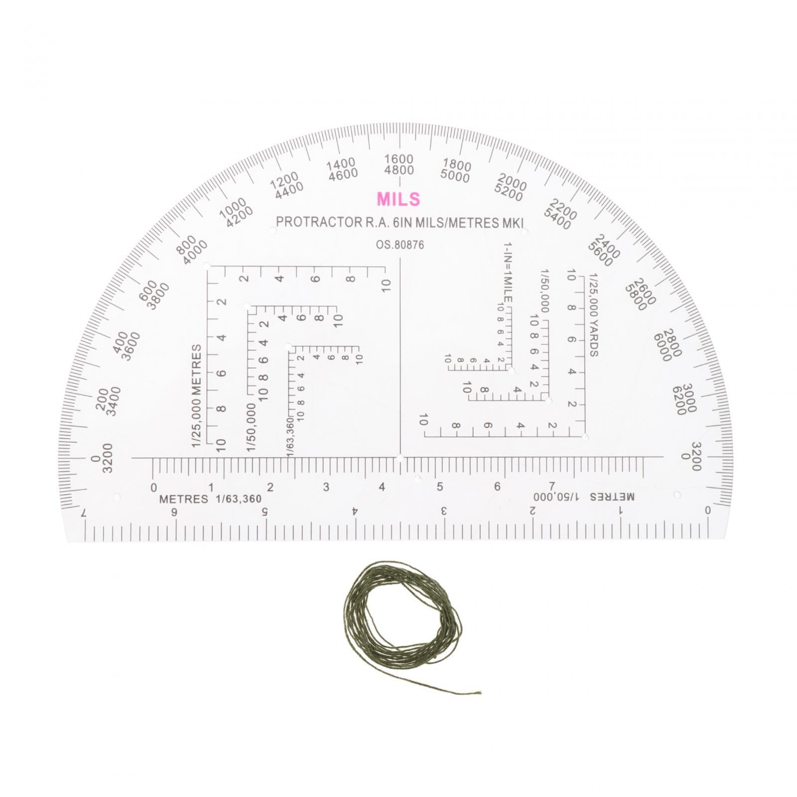 Magideal - Lector De Cuadrícula De Coordenadas Del Transportador De Navegación Terrestre Escala De Coordenadas Para Medición 152x94 Cm